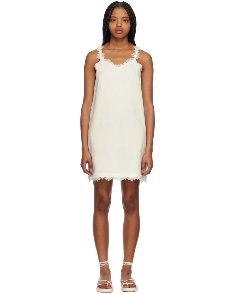 Youth White Jacquard Midi Dress White