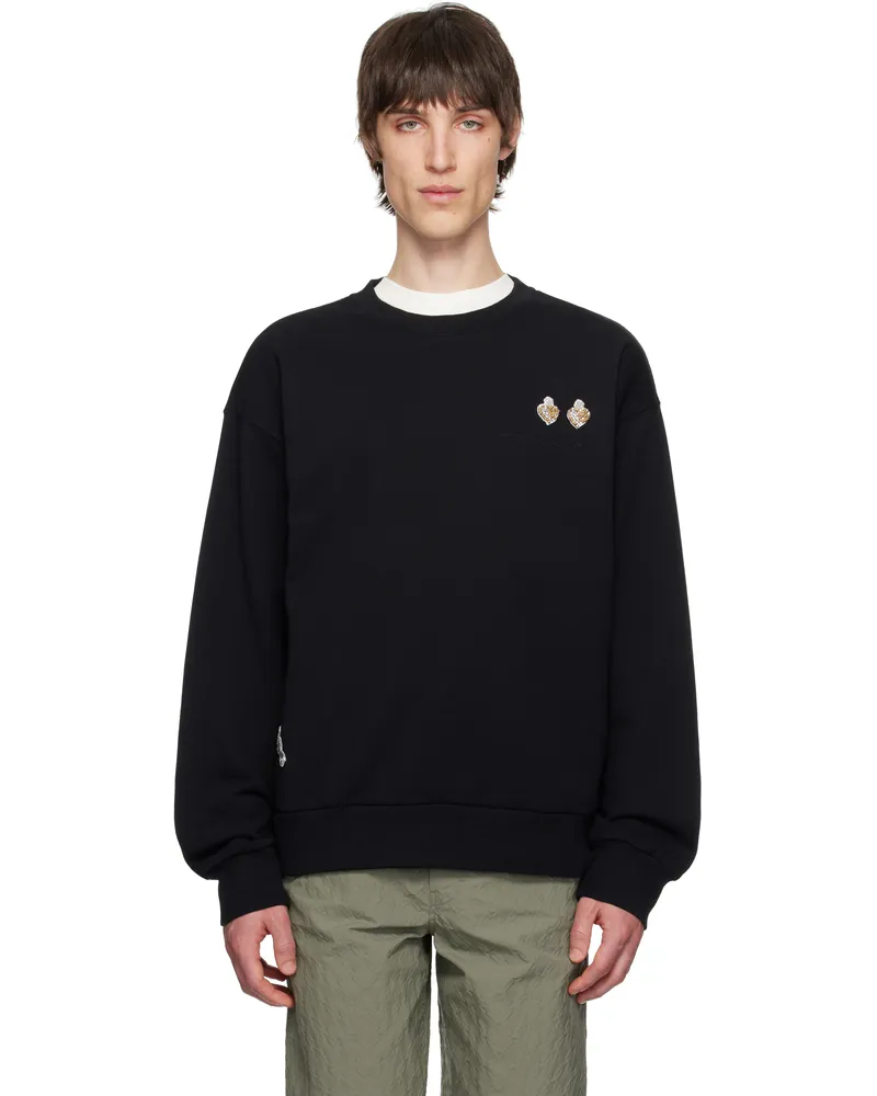 Givenchy Black Cotton Patches Sweatshirt 001-black