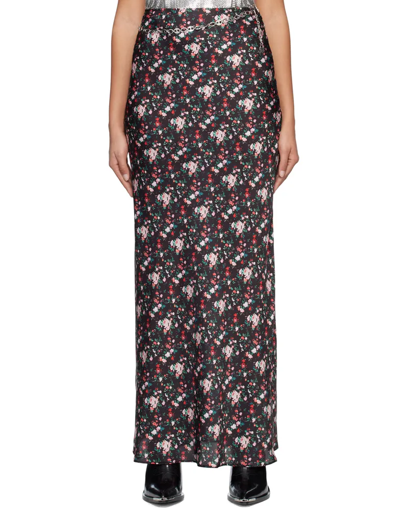 Paco Rabanne Black Chain Midi Skirt V985