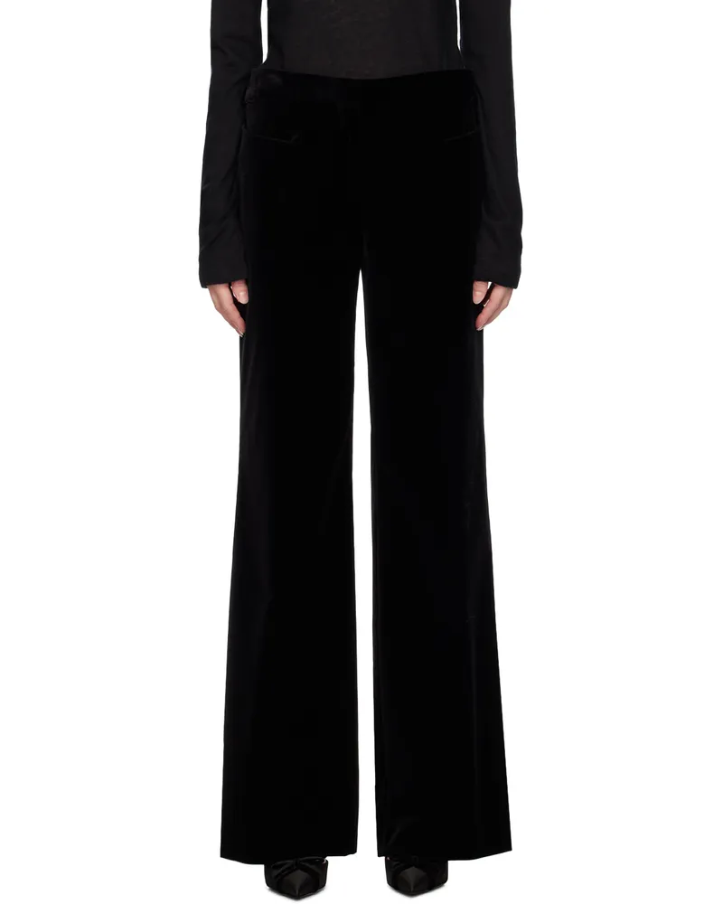 Tom Ford Black Wide-Leg Trousers Lb999