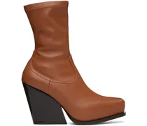 Brown Cowboy Ankle Boots