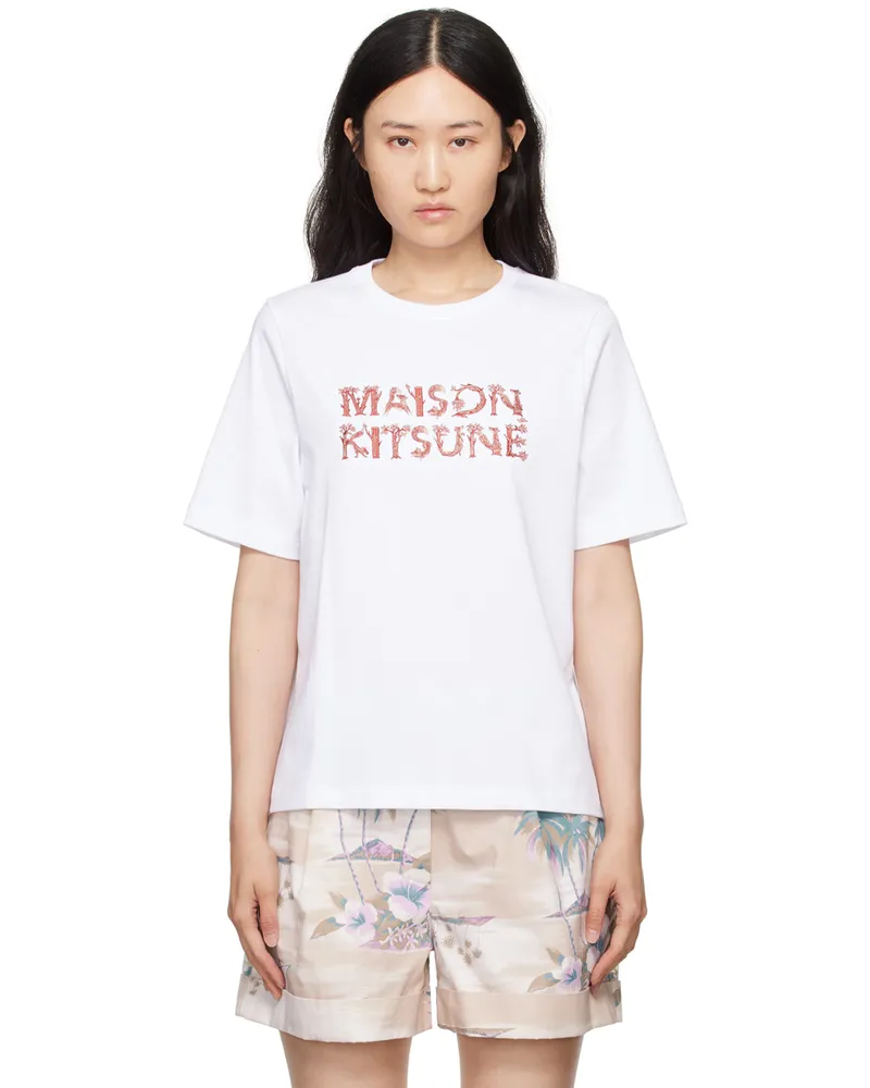 Kitsuné White Woodland Alphabet Comfort T-Shirt P100