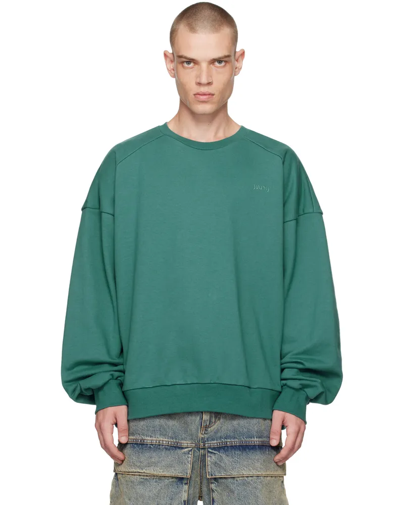 JUUN.J Green Embroidered Sweatshirt M