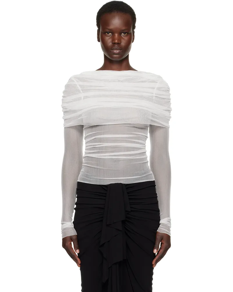 Christopher Esber White Veiled Blouse White