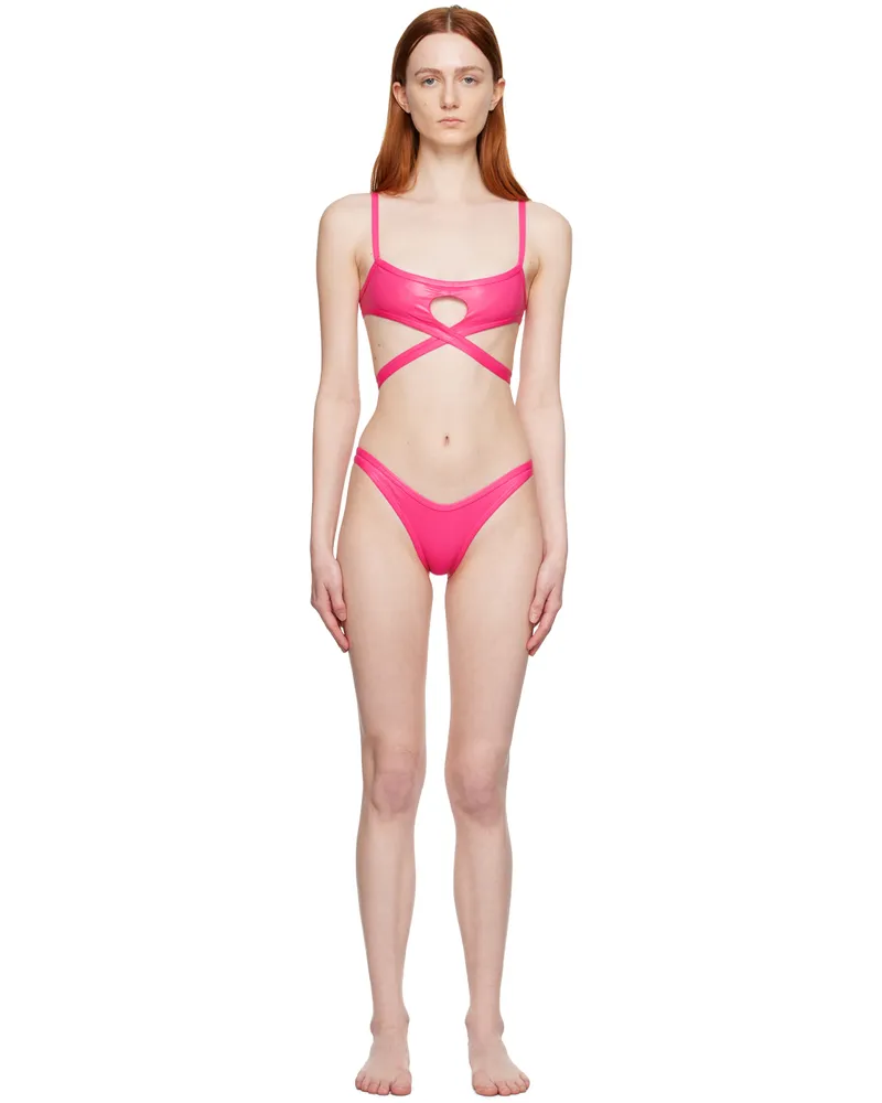 ATTICO Pink Cutout Bikini 008