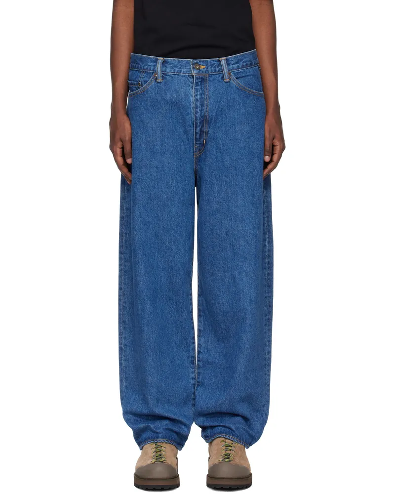 WTAPS Blue Straight Jeans Indigo