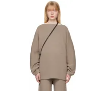 Taupe Boat Neck Sweater
