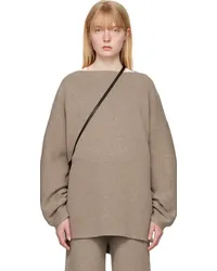 Lauren Manoogian Taupe Boat Neck Sweater Wwood