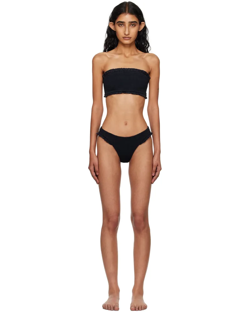 Hunza G Black Tracey Frill Bikini Black