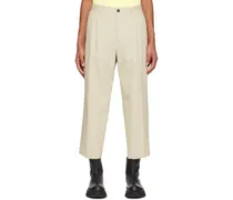 Beige Cropped Trousers