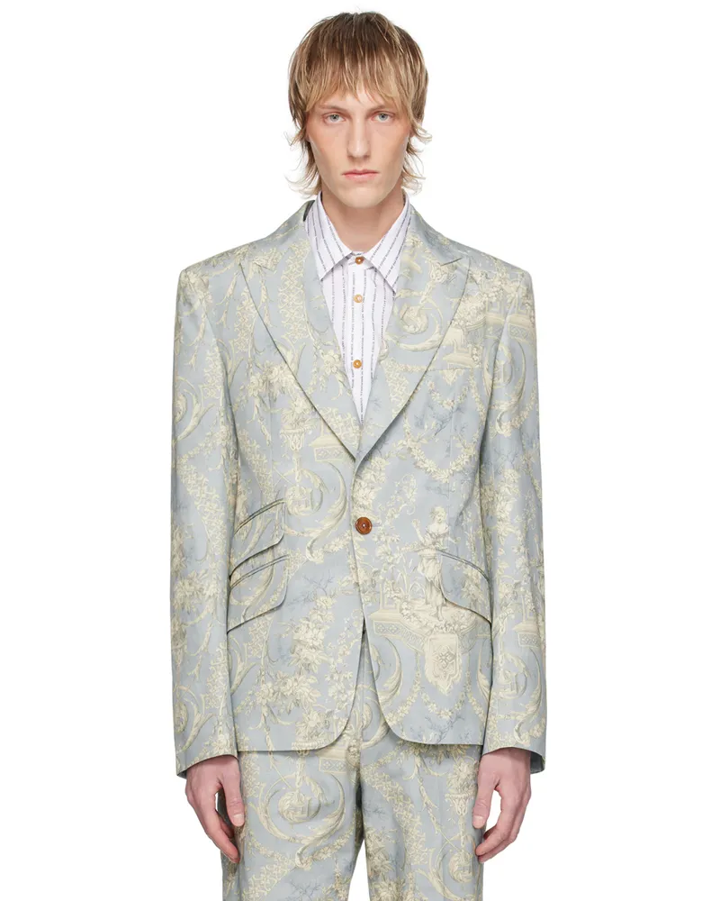 Vivienne Westwood Blue One Button Blazer Light