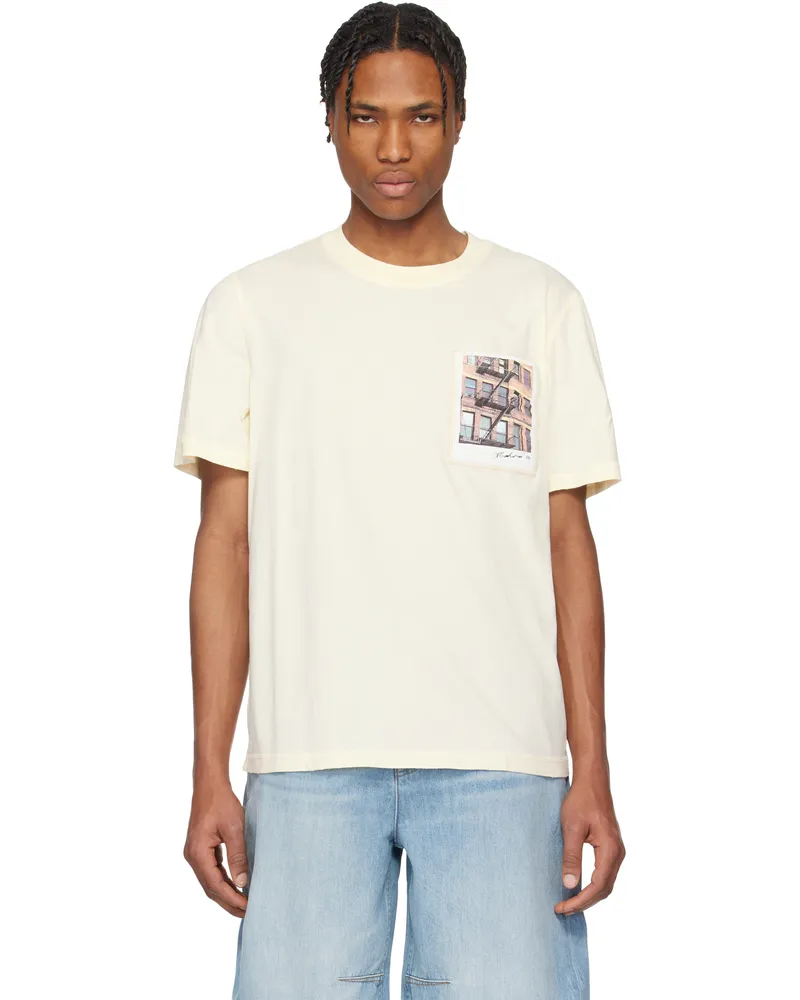 Helmut Lang Off-White Building Postcard T-shirt Antique