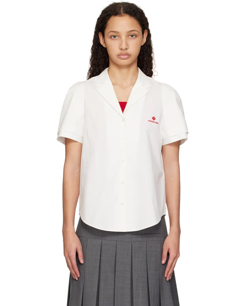 SHUSHU/TONG White Short-Sleeved Lapel Shirt Wh100