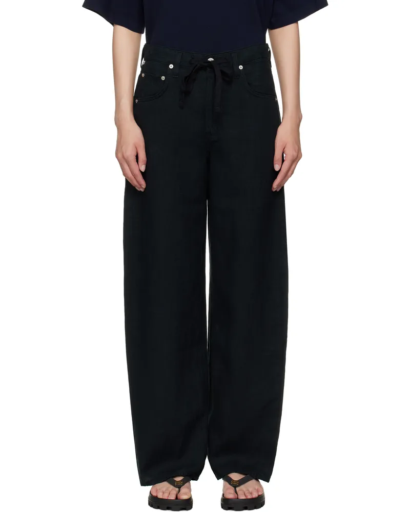 Citizens of humanity Black Brynn Linen Trousers Black