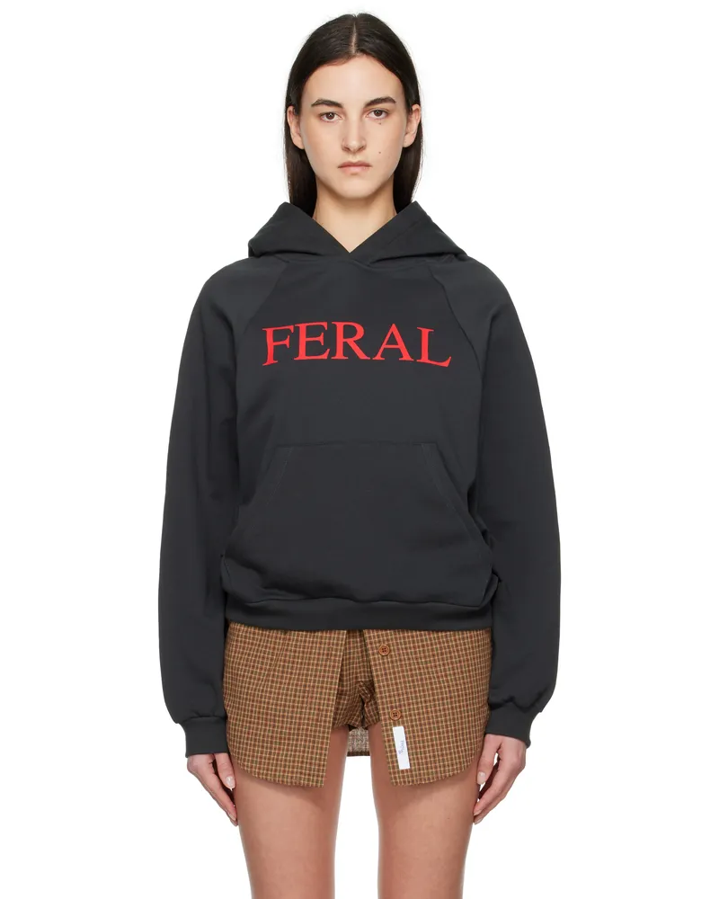 Praying SSENSE Exclusive Black 'Feral' Hoodie Black