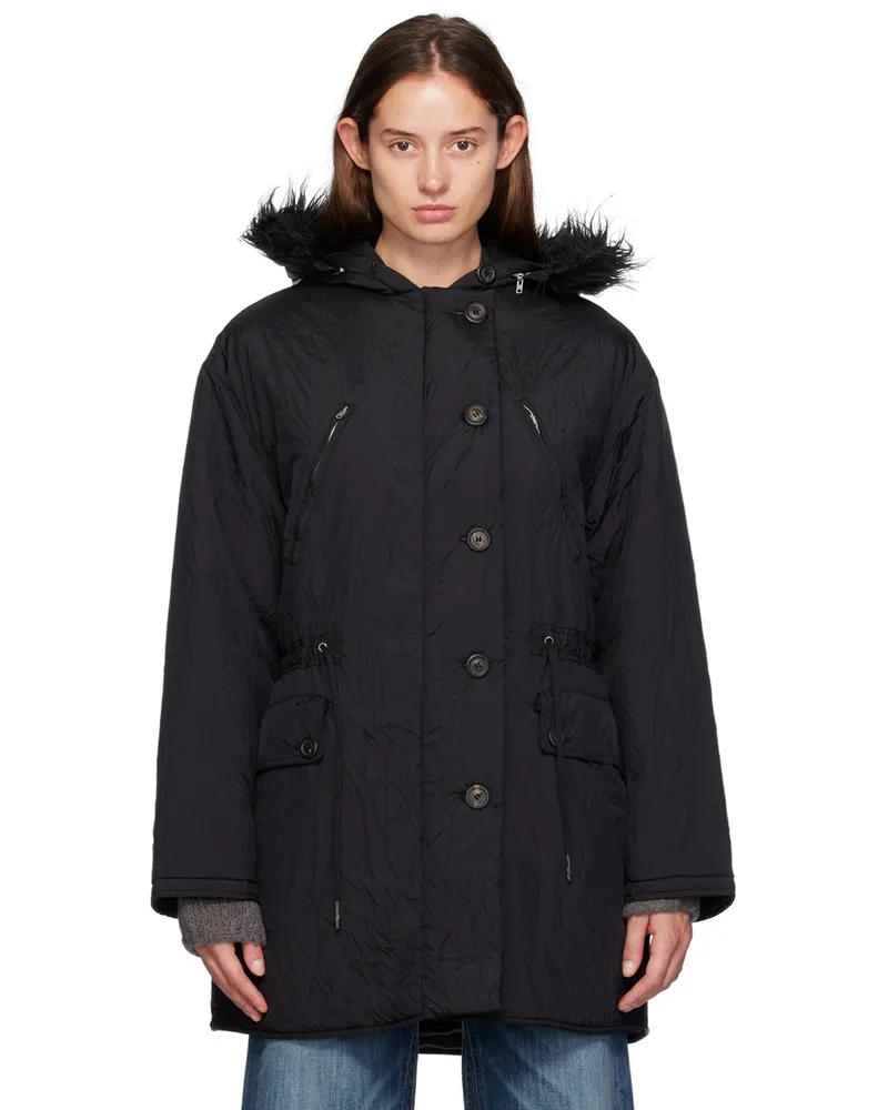 Our Legacy Black Subtle Coat Shining