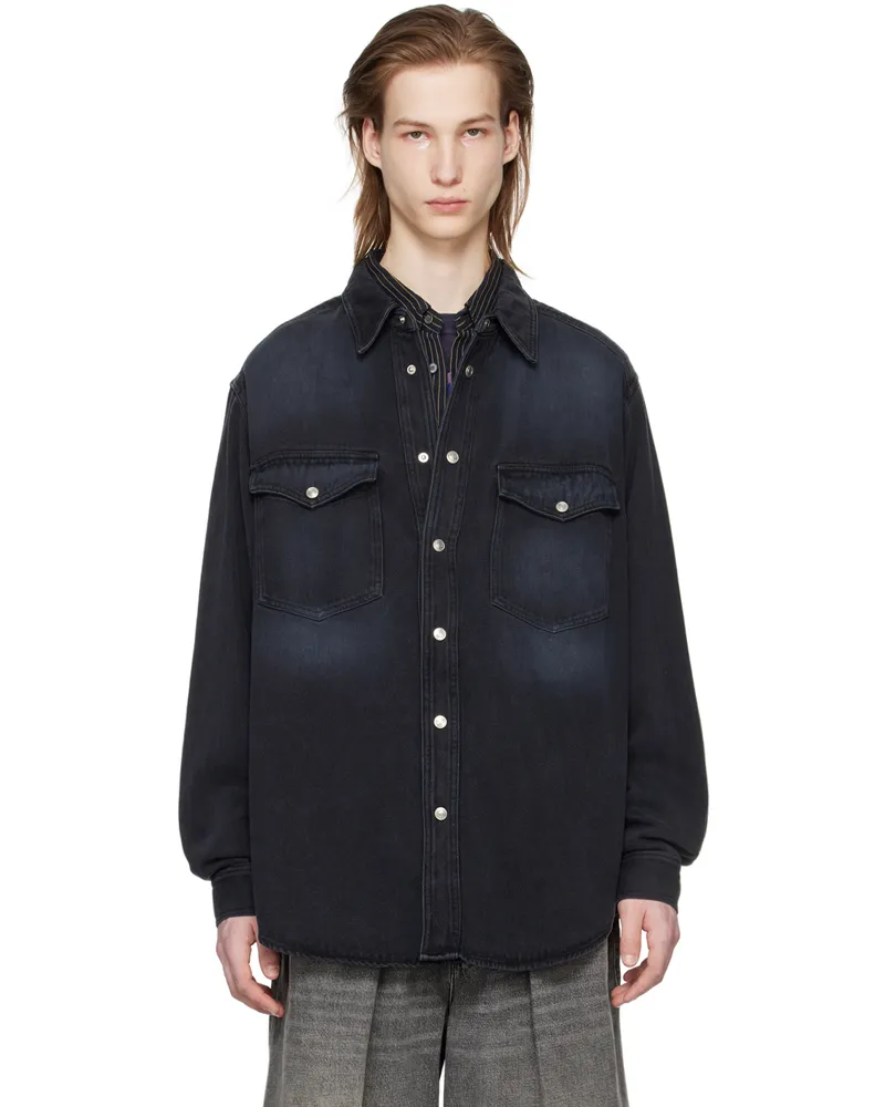Isabel Marant Black Tailly Denim Shirt 02fk