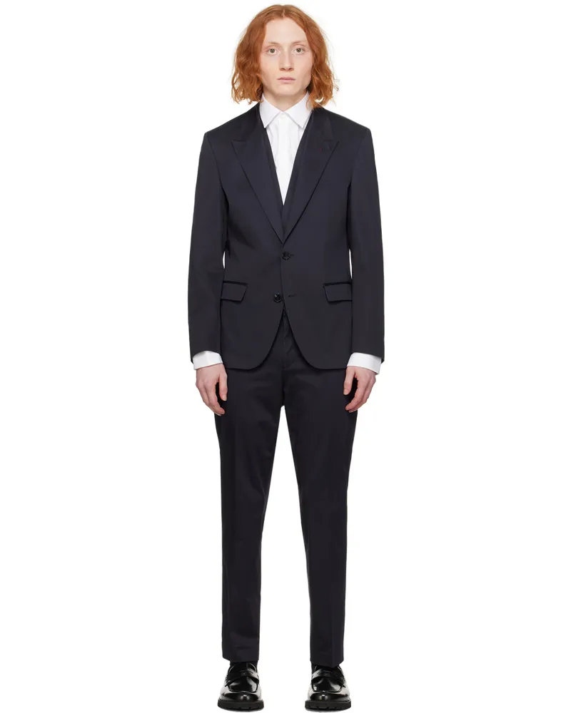 HUGO BOSS Navy Slim-Fit Suit 405-dark