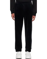 Emporio Armani Black Embroidered Track Pants Black