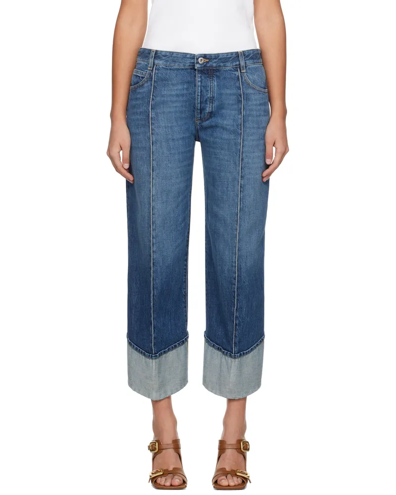 Bottega Veneta Blue Curved Shape Jeans 4715