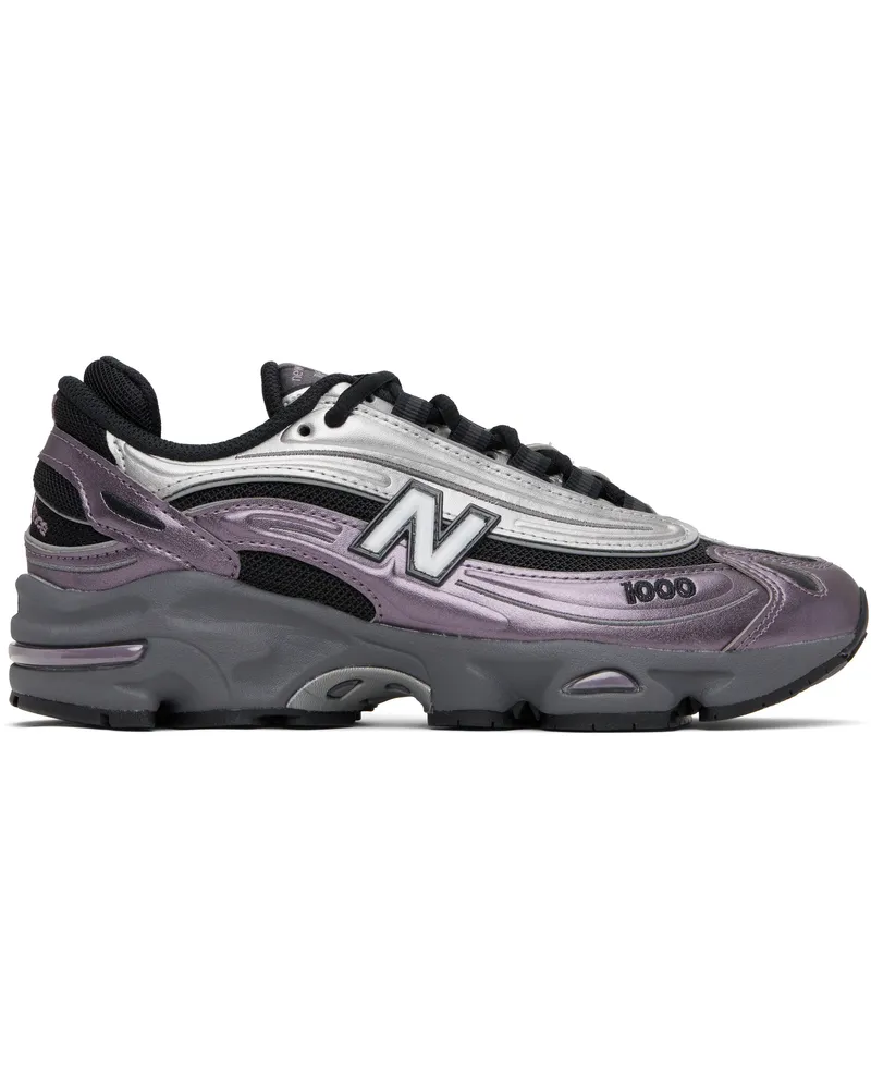 New Balance Black & Purple 1000 Sneakers Dark