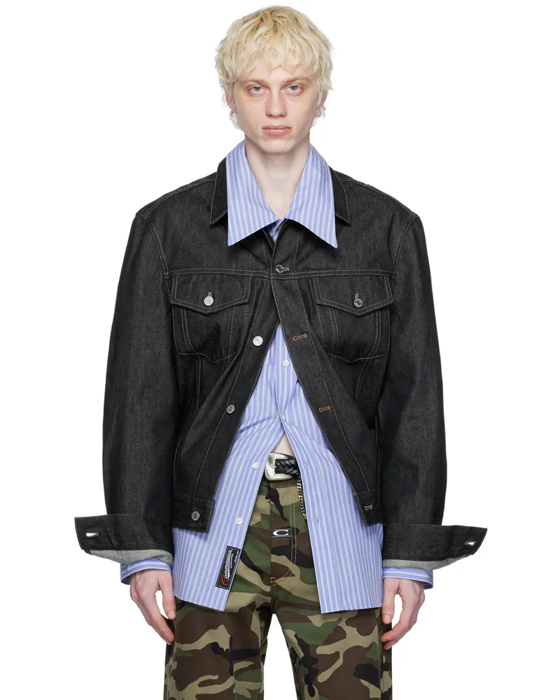 Commission Black Shot Denim Jacket Raw