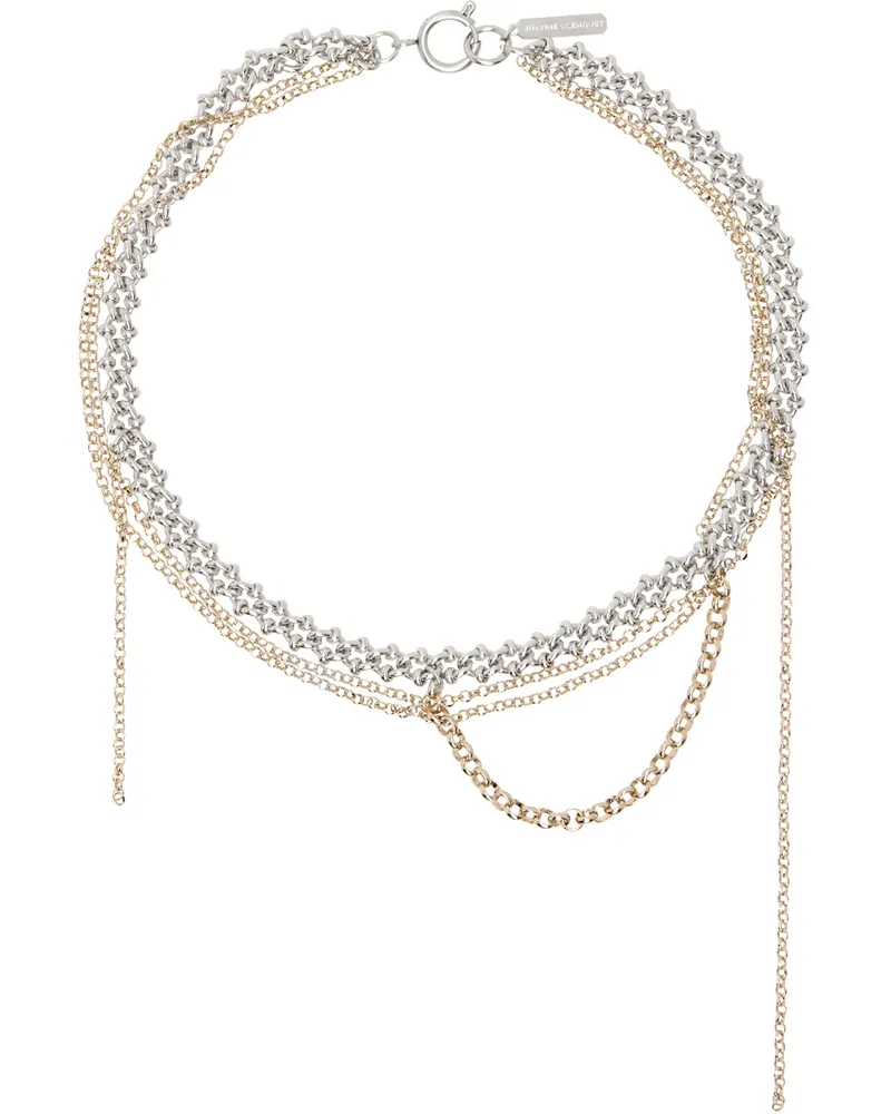 Justine Clenquet Silver & Gold Mara Necklace Gold