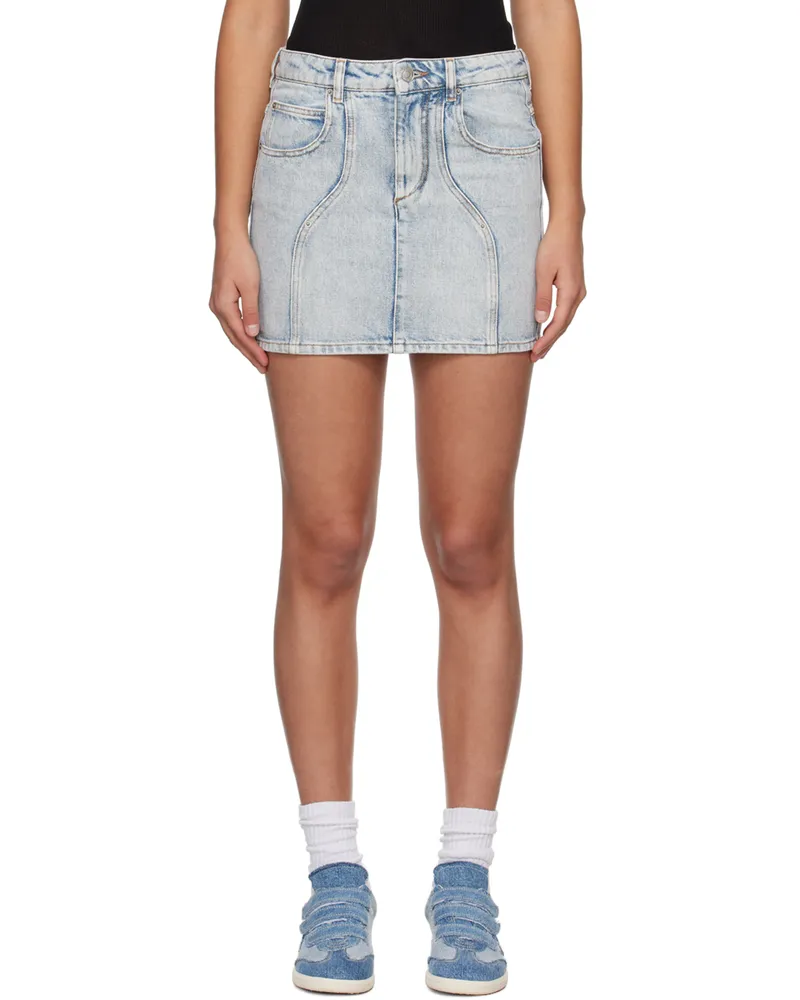 Étoile Isabel Marant Blue Vesna Denim Miniskirt 30lu