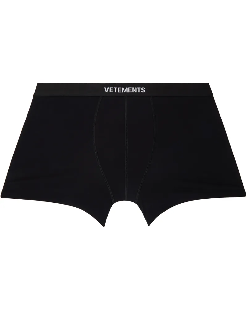 VETEMENTS Black Logo Boxers Black