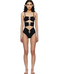 Christopher Esber Black Pierced Orbit Swimsuit Black