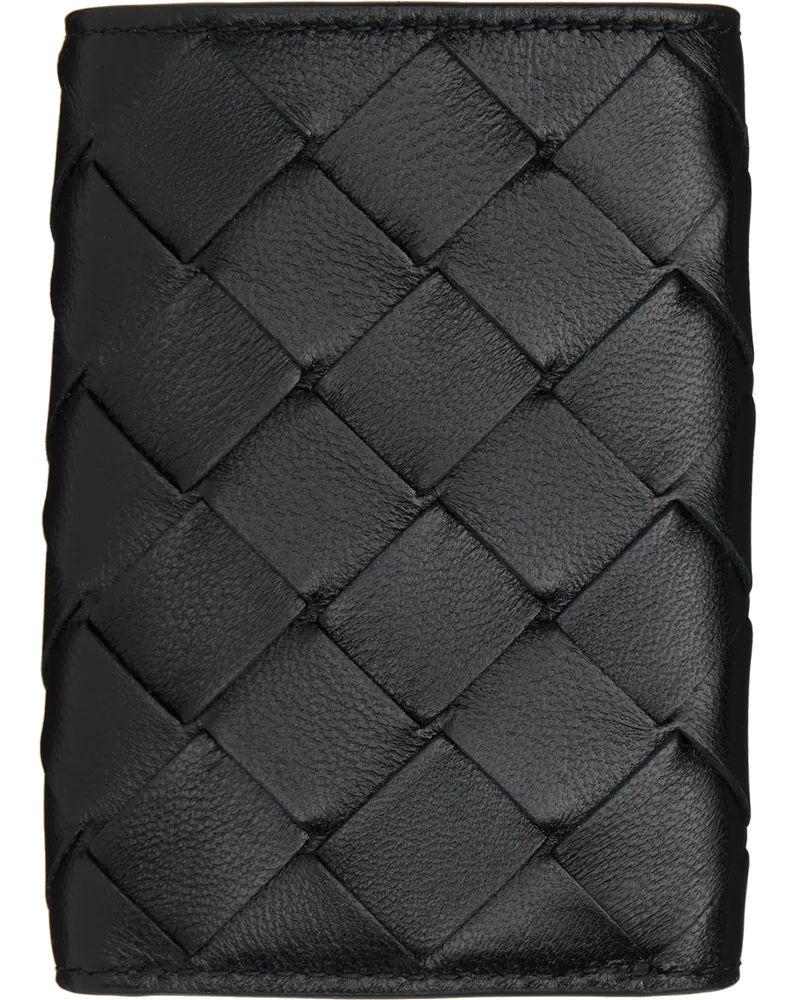 Bottega Veneta Black Tiny Trifold Wallet 8425