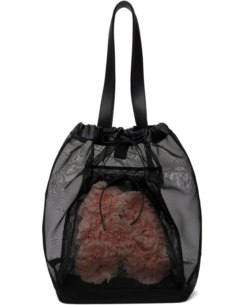 Simone Rocha Black Carnation Pocket Tote Black
