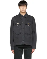 Objects IV Life Gray Paneled Denim Jacket Anthracite