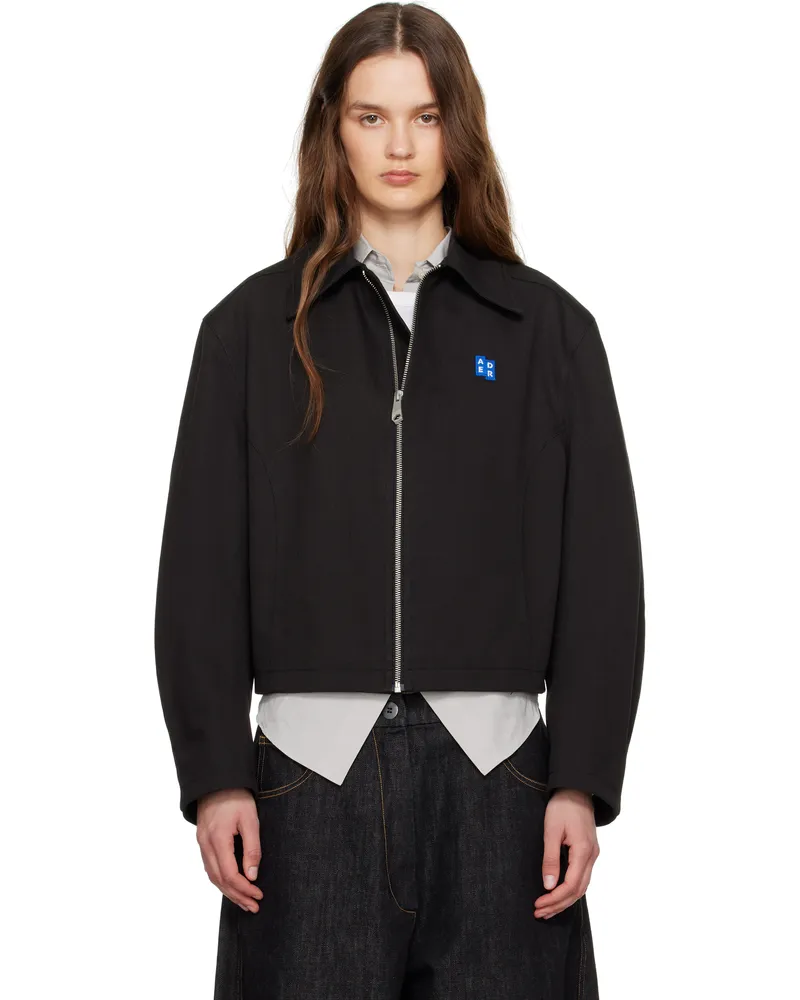 Adererror Black Zip Up Jacket Noir