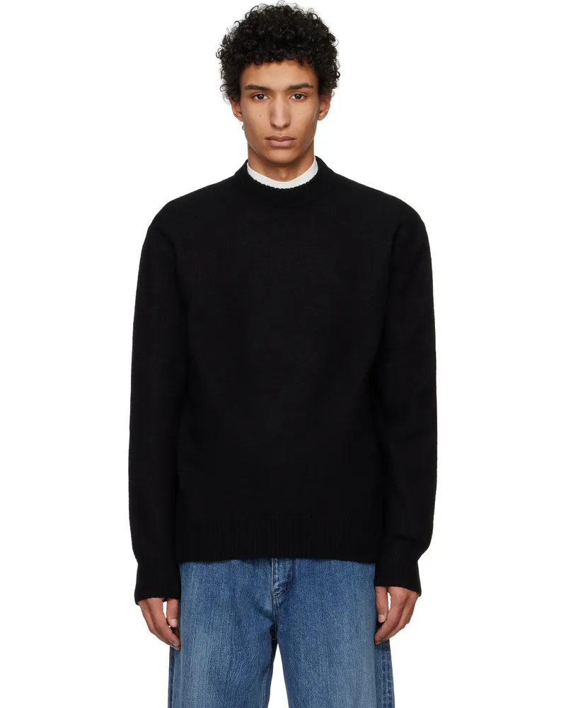 Jil Sander Black Crew-Neck Sweater 001