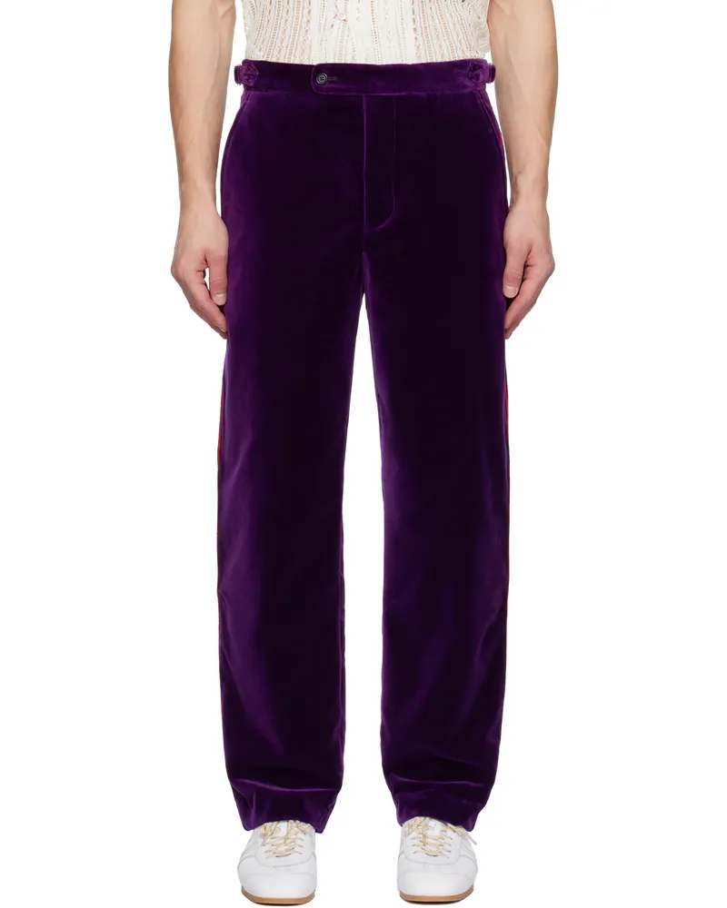 BODE Purple Showcase Suiting Trousers Purple