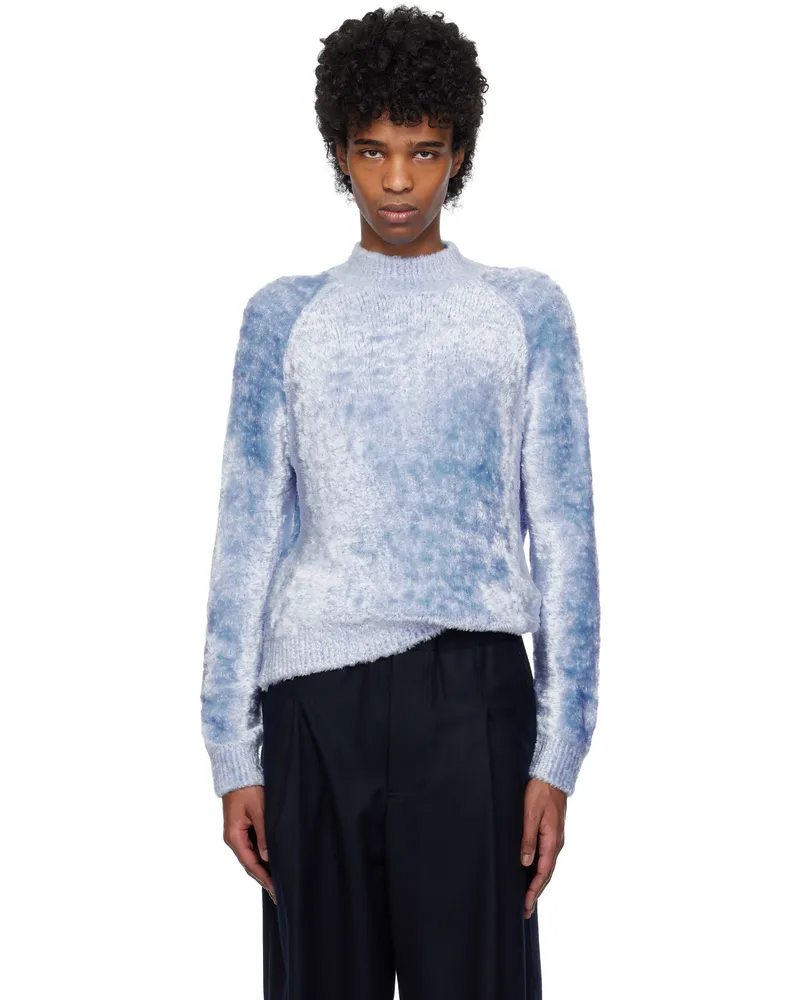 Dries van Noten Blue Shag Knit Sweater 514