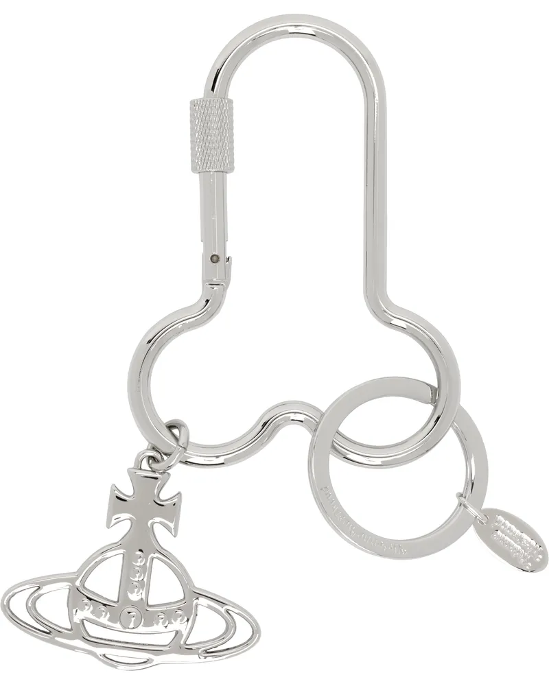 Vivienne Westwood Silver Penis Carabiner Keychain Aw24-silver
