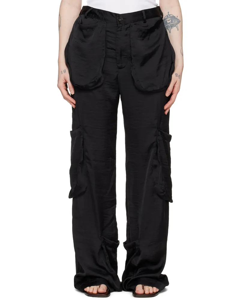 Edward Cuming Black Patch Pocket Trousers Black