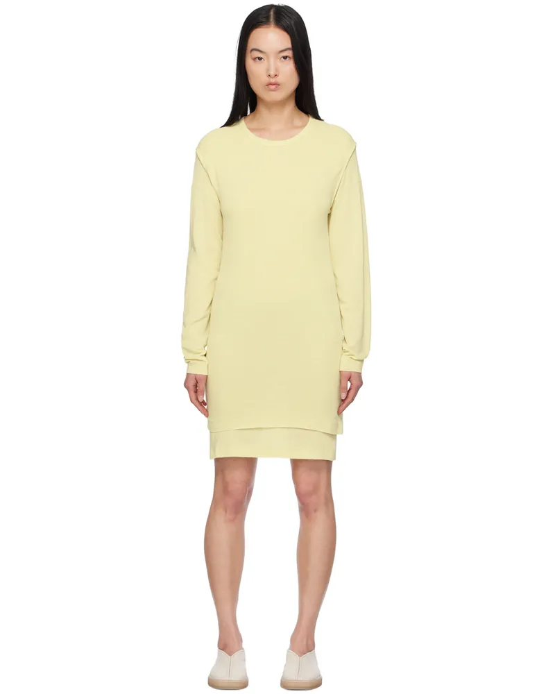 Christophe Lemaire Yellow Double Layer Minidress Ye512
