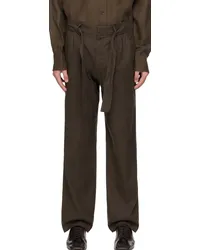 COMMAS Brown Tailored Trousers Chocolate