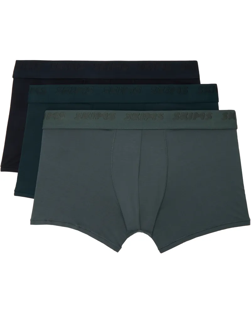 SKIMS Three-Pack Multicolor SKIMS Stretch 3 Boxer Briefs Cypress
