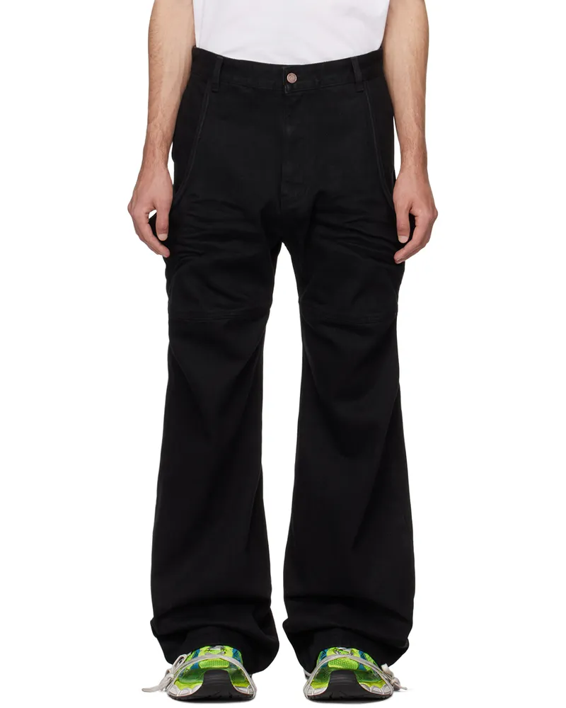 WE 11 DONE Black Wire Jeans Black