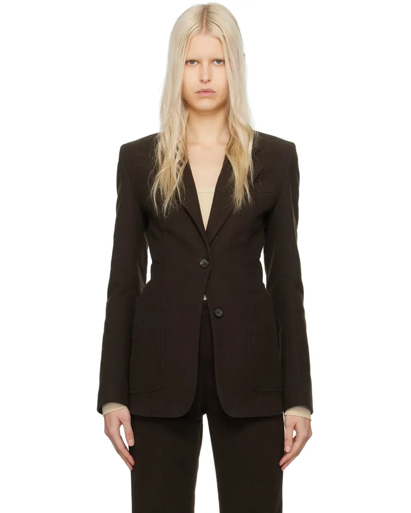 Totême Brown Cinched Blazer 040