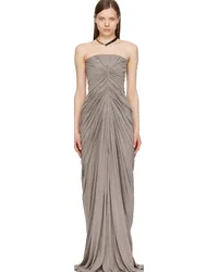 Rick Owens Gray Radiance Bustier Maxi Dress Dust