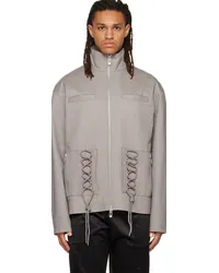 Han Kjøbenhavn Gray Lace-Up Jacket Grey