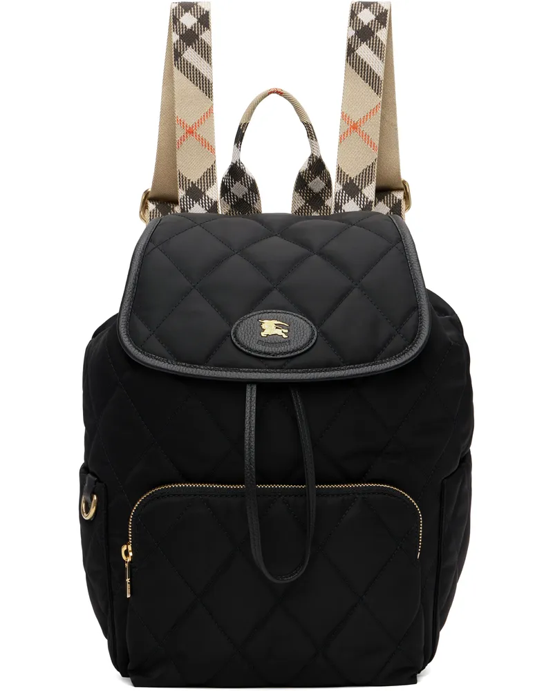 Burberry Black Horseshoe Backpack Black