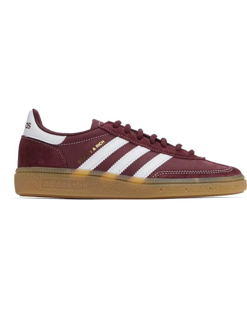 SPORTY & RICH Burgundy adidas Originals Edition Handball Spezial Sneakers Red