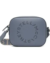 Stella McCartney Blue Logo Grainy Alter Mat Mini Camera Bag Blue