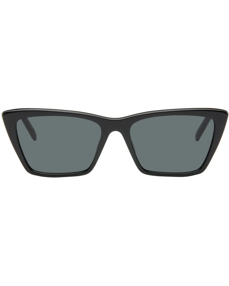 Saint Laurent Black SL 737 Mica Thin Sunglasses Black-black-black